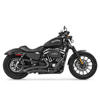 Freedom Performance Exhaust FPE-HD00435 Sharp Curve Radius Exhaust System Black w/Black End Caps for Sportster 04-Up