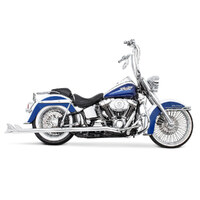Freedom Performance Exhaust FPE-HD00452 39" True Dual SharkTail Exhaust Chrome for Softail 07-17