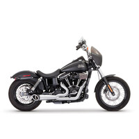 Freedom Performance FPE-HD00545 Turnout 2-1 Exhaust System Chrome w/Black Tip for FXD 06-17