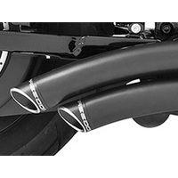 Freedom Performance Exhaust FPE-HD00649 Sharp Curve Radius Exhaust System Black w/Black End Caps for Touring 17-Up