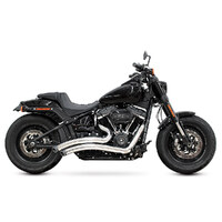 Freedom Performance FPE-HD00702 Sharp Curve Radius Exhaust Chrome w/Black End Caps for Softail 18-Up