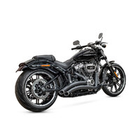 Freedom Performance FPE-HD00703 Sharp Curve Radius Exhaust Black w/Black End Caps for Softail 18-Up