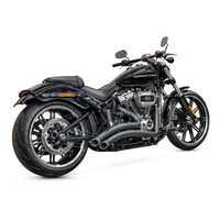 Freedom Performance Exhaust FPE-HD00703 Sharp Curve Radius Exhaust System Black w/Black End Caps for Softail 18-Up