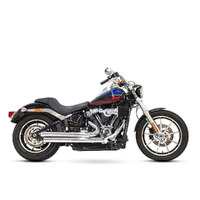 Freedom Performance Exhaust FPE-HD00746 Independence Staggered Exhaust System Chrome w/Chrome End Caps for Softail 18-Up