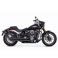 Freedom Performance Exhaust FPE-HD00765 Upsweeps Exhaust System Black w/Black Sharktail End Caps for Softail 18-Up