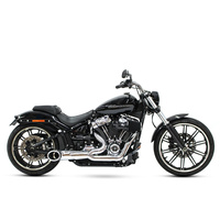 Freedom Performance FPE-HD00809 Turnout 2-1 Exhaust System Chrome w/Black Tip for Softail 18-Up