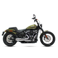 Freedom Performance Exhaust FPE-HD00813 Combat Shorty 2-1 Exhaust System Chrome w/Chrome End Cap for Softail 18-Up