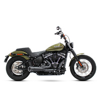 Freedom Performance Exhaust FPE-HD00815 Combat Shorty 2-1 Exhaust System Black w/Black End Cap for Softail 18-Up