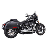 Freedom Performance FPE-HD01075 American Outlaw Shorty 2-1 Exhaust Chrome w/Chrome End Cap for Softail 86-17
