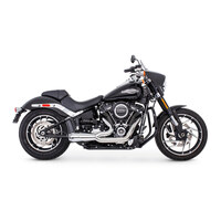 Freedom Performance Exhaust FPE-HD01080 American Outlaw Shorty 2-into-1 Exhaust Chrome w/Chrome End Cap for Softail 18-Up