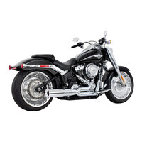 Freedom Performance FPE-HD01116 Union 2-1 Two Step Exhaust Chrome w/Chrome End Cap for Softail 18-Up