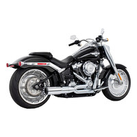 Freedom Performance FPE-HD01117 Union 2-1 Two Step Exhaust Chrome w/Black End Cap for Softail 18-Up
