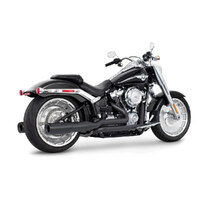 Freedom Performance FPE-HD01320 4.5" Two-Step Trual Dual Exhaust Black w/Pitch Black End Caps for Softail Breakout/Fatboy 18-Up w/240 Tyre