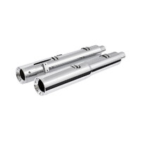 Freedom Performance FPE-IN00197 4.5" Slip-On Mufflers Chrome w/Chrome Straight End Caps for Indian Big Twin w/Hard Saddle Bags