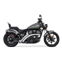 Freedom Performance FPE-IN00458 Radical Radius Exhaust Chrome w/Black End Caps for Indian Cruiser 21-Up