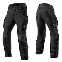 REV'IT! Offtrack Black Short Leg Textile Pants [Size:LG]