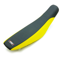 Factory Effex Dual Grip Seat Cover Black/Yellow for Suzuki RMZ250 2004