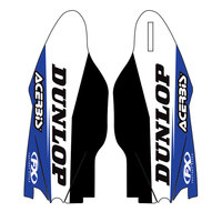 Factory Effex Fork Guard Black/White/Blue Decals for Yamaha YZ125/250 08-14/YZ250F/450F 08-09