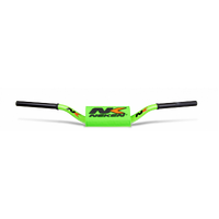 Neken Radical Design Handlebar 85cc High (Conical Design/Length 754mm/Height 139mm/Sweep 72mm) Fluro Green w/Fluro Green Pad