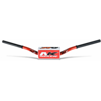 Neken Radical Design Handlebar 85cc High (Conical Design/Length 754mm/Height 139mm/Sweep 72mm) Red w/Red/White Pad