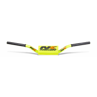 Neken Radical Design Handlebar 85cc Low (Conical Design/Length 754mm/Height 102mm/Sweep 70mm) Fluro Yellow w/Fluro Yellow Pad
