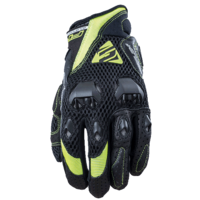 Five Stunt Evo Airflow Black/Fluro Yellow Gloves