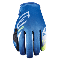 Five MXF4 Scrub Blue/Fluro Yellow Gloves