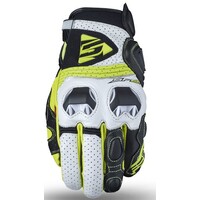 Five SF2 White/Fluro Yellow Gloves