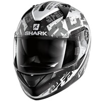 Shark Ridill Kengal White/Black/Silver Helmet [Size:XS]