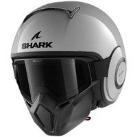 Shark Street-Drak Blank Gloss Silver Helmet