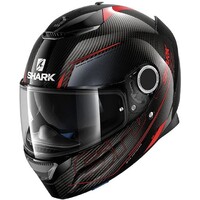 Shark Spartan Carbon Silicium Helmet Carbon/Red/Anthracite 