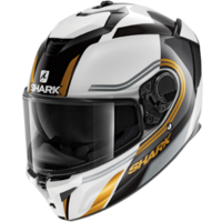 Shark Spartan GT Tracker White/Black/Gold Helmet