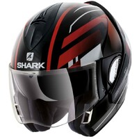Shark Evoline Series 3 Helmet Corvus Black/White/Red