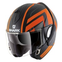 Shark Evoline Series 3 Helmet Corvus Matte Black/Anthracite/Orange