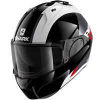 Shark Evo ES Endless White/Black/Red Modular Helmet