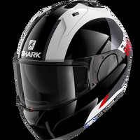 Shark Evo ES Endless White/Black/Red Modular Helmet [Size:MD]