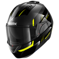 Shark Evo ES Kryd Gloss Anthracite/Black/Yellow Helmet [Size:XS]
