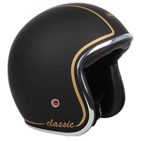 RXT A611C Classic Open Face Helmet w/No Studs Matte Black/Gold