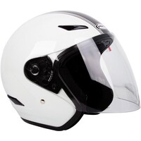 RXT A218 Metro Retro White/Dark Silver Helmet