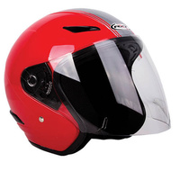 RXT A218 Metro Retro Red/Light Silver Helmet