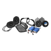 Hogtunes HT-RETRO-450-4 450 Watt Amp x 4 Speaker Kit & Saddlebag Lid Retro Cut In Kit for Street Glide 14-Up/Road Glide 15-Up