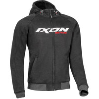 Ixon Palermo Black/White/Red Textile Hoodie Jacket