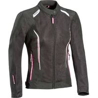 Ixon Cool Air Lady Black/White/Pink Womens Textile Jacket