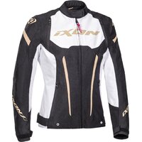 Ixon Striker Lady Black/White/Gold Textile Womens Jacket