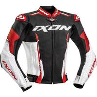 Ixon Vortex 2 Black/White/Red Leather Jacket