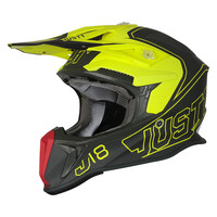 Just1 J18 MIPS Vertigo Matte Red/Grey/Fluro Yellow Helmet