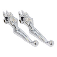 Kuryakyn K1049 Silhouette Levers -Chrome for Softail 96-14/Dyna 96-Up/Touring 96-07/Sportster 96-03