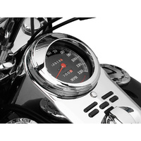Kuryakyn K112 Speedometer Trim Ring w/Visor Chrome