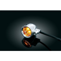 Kuryakyn K2334 Small Halogen Silver Bullets w/Red and Amber Lens and Long Strut Mounts - CC2E