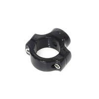 Kuryakyn K3121 Side Mount Number Plate Clamp Black for Softail 18-Up Custom Applications w/1-1/4" Tubing
